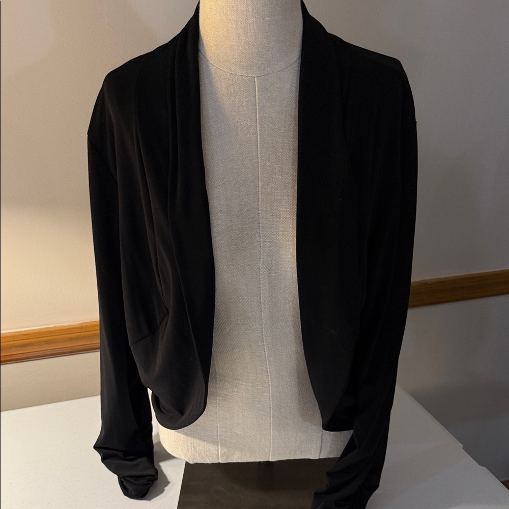 Dress Barn Classic Black Open Front Shrug